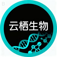 云栖生物的圆形品牌图标，一家位于杭州的合成生物学初创公司，已完成B轮融资